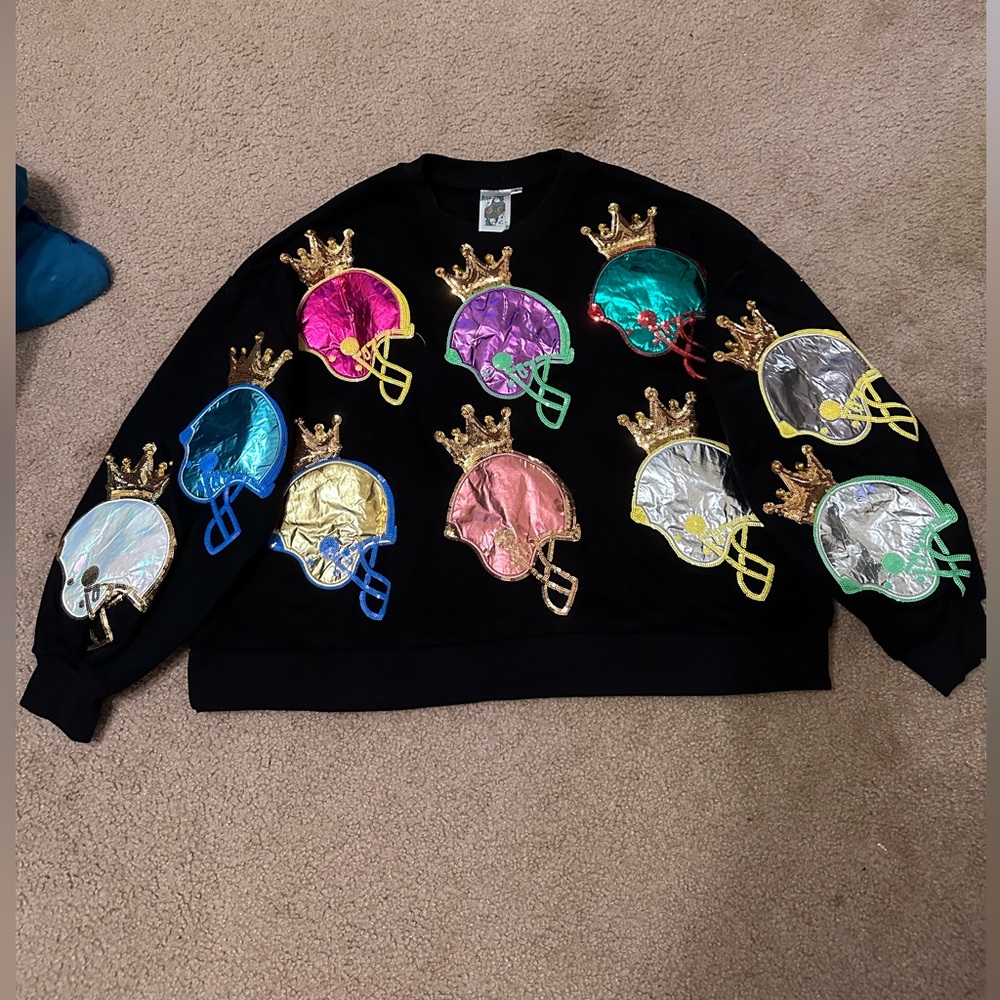Queen Of Sparkles helmet sweatshirt